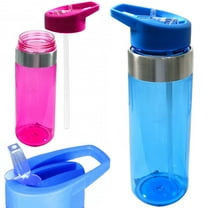 24oz Sports Water Bottle 700ml Wide Mouth Straw Travel Gym