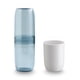 thumbnail image 1 of Estuche de cepillo de dientes Portátil Pasta de dientes Contenedor Polvo a prueba de polvo Plástico Diario Uso Diario Sencillo Holder Holder College Senderismo Tres tazas - Azul Inevent HA028212-04, 1 of 6