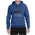 thumbnail image 2 of Wild Bobby, Mom Wife Boss Mother's Day Unisex Hoodie Sweatshirt, Vintage Heather Blue, X-Large, 2 of 6
