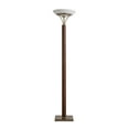 thumbnail image 2 of Tambo Torchiere Floor Lamp - Dark Walnut Wood Finish Weathered Brass, 2 of 13