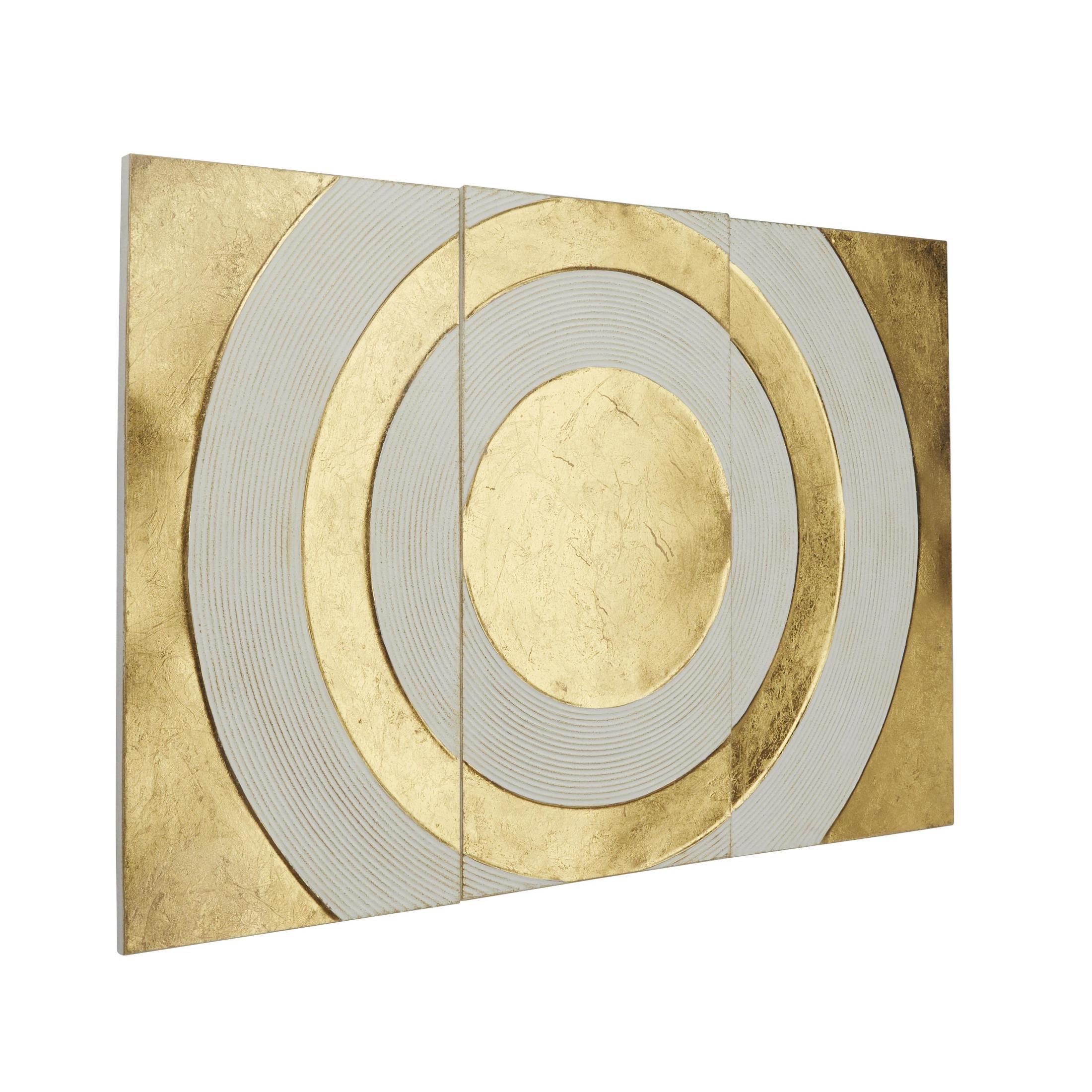 CosmoLiving by Cosmopolitan Gold Metal Target Geometric Wall Decor