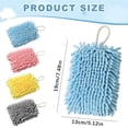 thumbnail image 4 of BINGLI Chenille Hand Towels,Soft Absorbent Microfiber Hanging Hand Towel Quick Drying Fuzzy Ball Towel for Bathroom and Kitchen,4 Colors (Yellow+Pink+Blue+Grey), 4 of 5