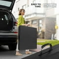thumbnail image 4 of GFNXYI 6 Foot Plastic Folding Table Portable Long Table for Indoor Outdoor Use Rectangular with Carrying Handle, Tree Patterned HDPE Tabletop, Black, 4 of 9