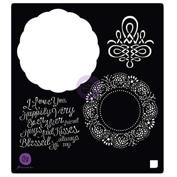 PRIMA MARKETING INC 6x6 Stencil: Vintage Emporium Doily UPC 655350585020