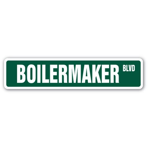 SignMission D-9-SS-Boilermaker 2 x 9 in. Boilermaker Street Sign - Decal Beer Cocktail Whiskey Happy Hour