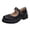 Black, variant on Women's Vintage Brogue Mary Jane Shoes, Closed Toe Platform Chunky Heels, Trendy Footwear for Work, Date, Travel, Shopping Brown 36