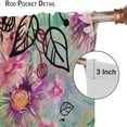 thumbnail image 5 of Lovely Rose Decorative Curtains, Pink Vintage Roses White Background Delicate Pattern, Dual Purpose for Living Room, Bedroom and Dining Room, 42 X 45 Inches.42X84x2 Inch, 5 of 6