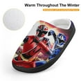thumbnail image 4 of Kids Power Rangers Slippers Boys Girls Non-Slip Fuzzy House Slippers Warm Soft Plush Winter House Shoes Slip-On Shoes, 4 of 7