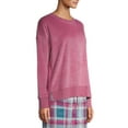 thumbnail image 4 of Secret Treasures Women's and Women's Plus Velour Long Sleeve Crew-Neck Pajama Top, 4 of 6