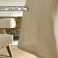 thumbnail image 5 of DriftAway Khaki Linen Curtains 63 Inches Long for Living Room Thick Semi Sheer 2 Panels Farmhouse 3 Inch Rod Pocket Back Tab Boho Rustic Light Filtering Window Drapes for Bedroom Privacy Assured, 5 of 8