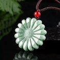 thumbnail image 2 of HOOUN Pendentif Jade Jadeite Naturel pour Femmes, Pendentif Tournesol Vert Cadeau, 2 of 4
