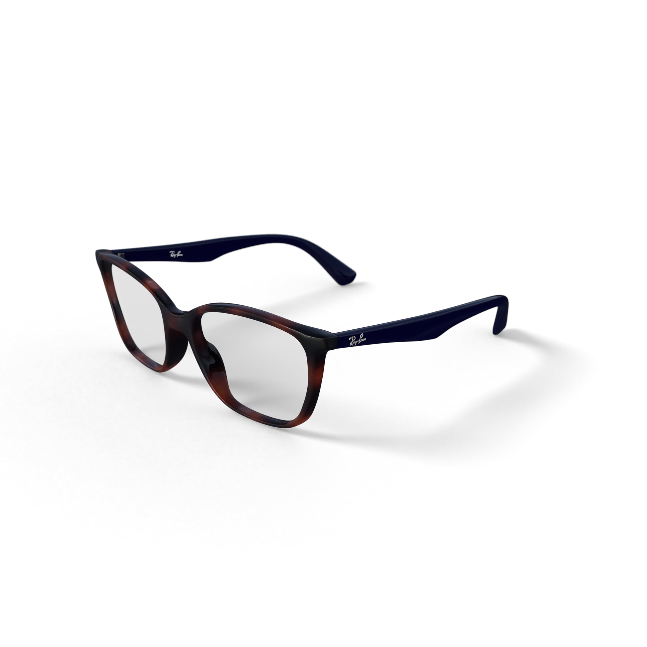 Ray-Ban Unisex Size 52 Rectangular Prescription Eyeglasses with Case, Light Havana/Demo Lens