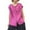 Hot Pink, variant on UAMVSH Womens Button Down Shirt Casual Sleeveless T-Shirt Summer Pleated Crewneck Loose Fit Tops Beach Vacation Outfits