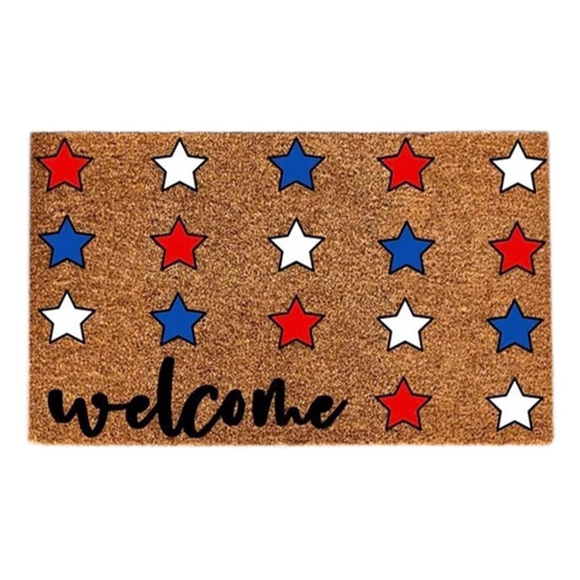 Alfombrillas de Bienvenida para la Puerta Delantera Día de la Independencia Alfombrilla de Piso de la Casa Alfombrilla de Piso de Bienvenida 23,62 X 15,75 Pulgadas Alfombrilla de Pies Antideslizantes
