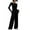 Black, variant on 2 Piece Outfit for Women Fall Clothes Slim Fit Long Sleeve Boat Neck Top and Wide Leg High Waist Pant Suits (XL, Dark Gray)