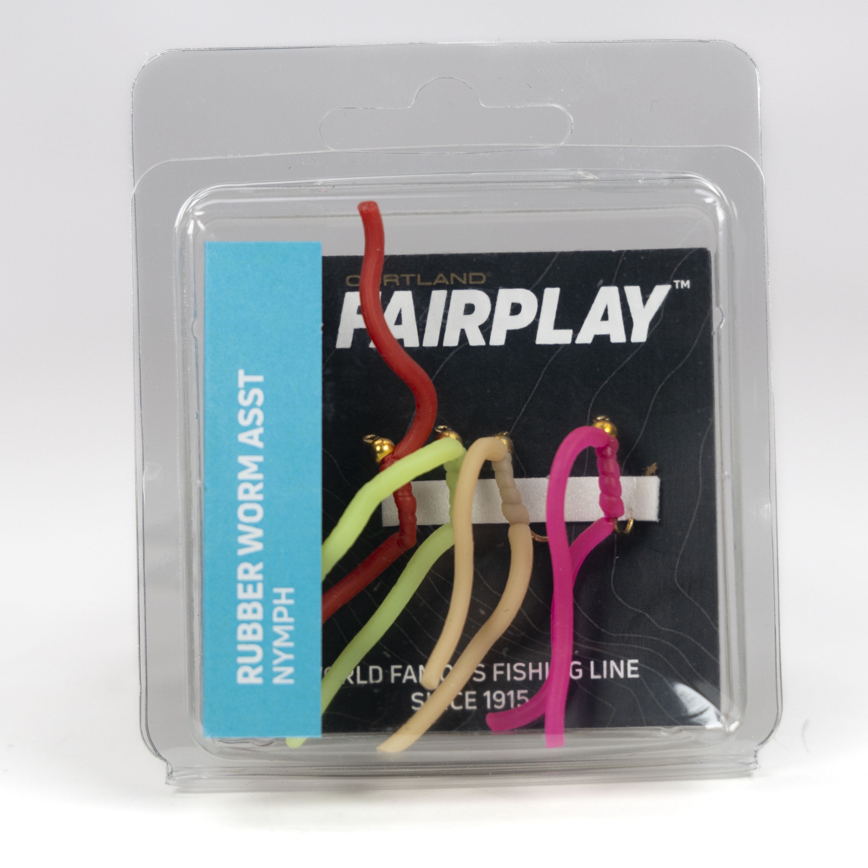 Cortland Fairplay Rubber Worm Assortment 4 Pack for Fly Fishing