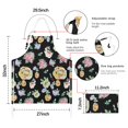 thumbnail image 7 of Pioneer Flower Floral Print Pattern Apron-Garden Aprons for Women with Pockets-Cotton Linen Waterproof Kitchen Cooking Gardening Aprons Adjustable for Kitchen,Cooking,BBQ and Salon 33x27 Inch, 7 of 7