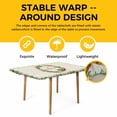 thumbnail image 4 of Spring Botanical Table Cloths for 6 Foot Rectangle Tables, Garden Birds Floral Leaves Rustic Burlap Patio Waterproof Elastic Fitted Tablecloths, Washable Rectangular Table Cover for Camping, 4 of 8