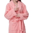 thumbnail image 5 of UVN Fleece Robes for Women Winter Plush Long Bathrobes Soft Cozy Fluffy Premium Sleepwear Housecoats, 5 of 9