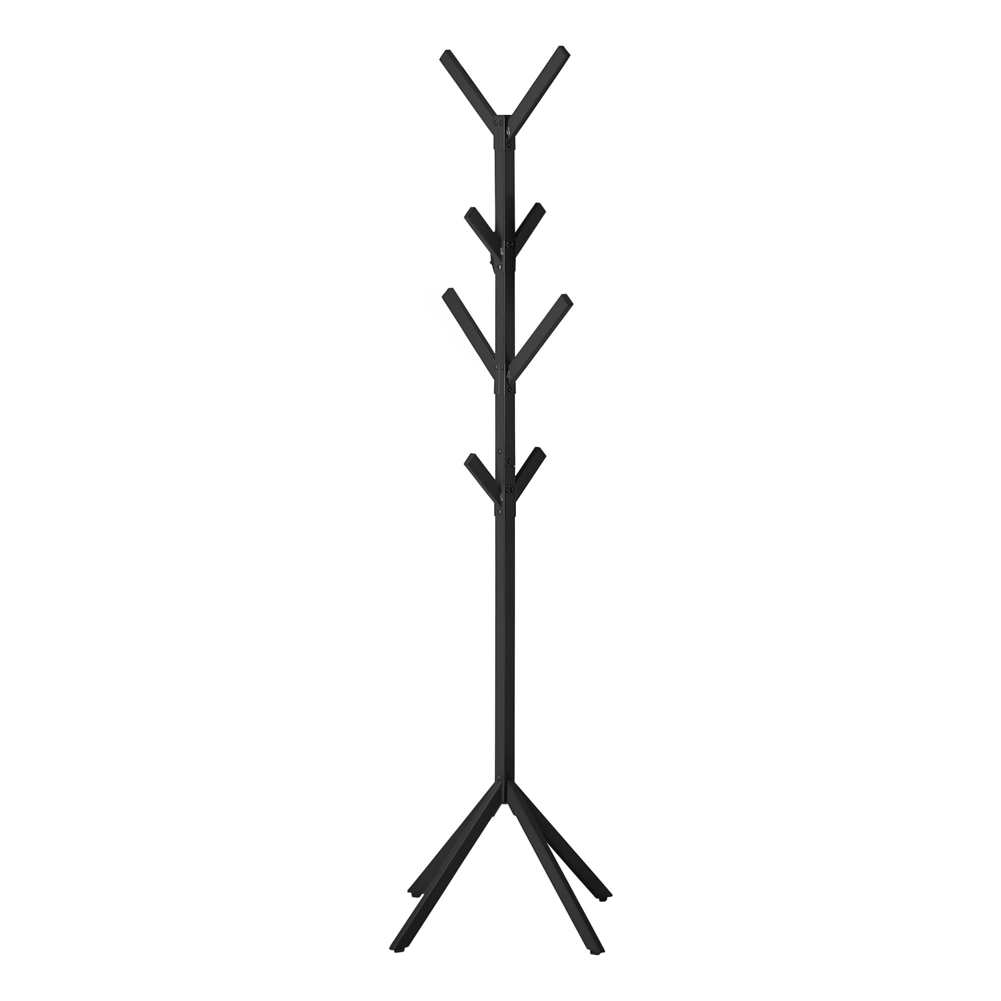Monarch Specialties Coat Rack 70"H, Black Metal