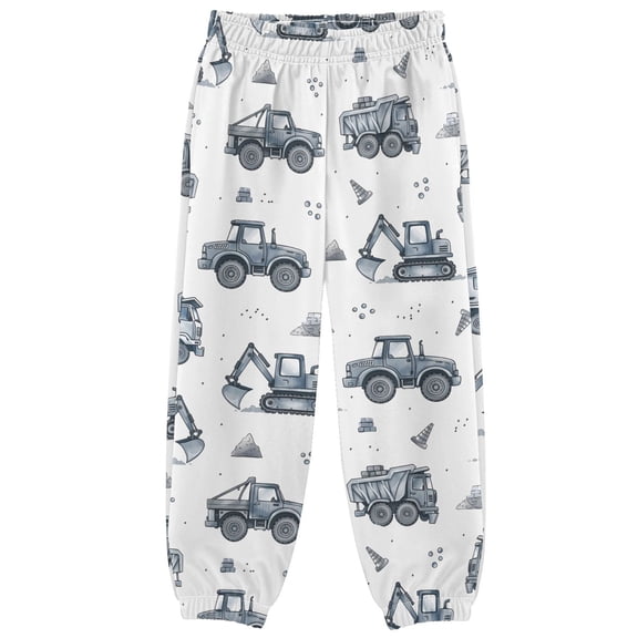 joogoo Construction Vintage Trucks Boys' Sweatpants Jogger Pants 5-6Y