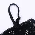 thumbnail image 4 of Glam Sequin Two Piece Sleeveless Skirt Set for Parties and Evening Occasions – Sparkling Outfit with Belted, S, Black, 4 of 6