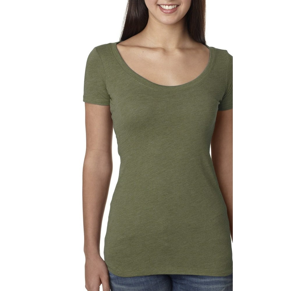 Next Level Apparel - The Next Level Ladies Triblend Scoop - MILITARY GREEN - XL - Walmart.com