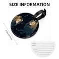 thumbnail image 5 of Leo Constellation 2pcs PU Leather Round Bag Tags with Privacy Cover and Name ID Tag - Suitcase Tags for Travel Luggage, Handbags, Backpacks, School Bags, 5 of 6