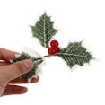 thumbnail image 4 of 10 piezas de plantas de Navidad creativas, púas de tallo, guirnaldas, accesorios, decoración, bayas artificiales, hojas verdes, plantas de selección para bricolaje, decoración del hogar, 4 of 5
