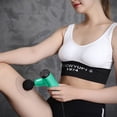 thumbnail image 4 of Mini Massage Device Handheld Rechargeable USB Charging Massager Electric Muscle Body Relaxation Adjustable 4 Heads Deep Tissue Massager Home Green, 4 of 9