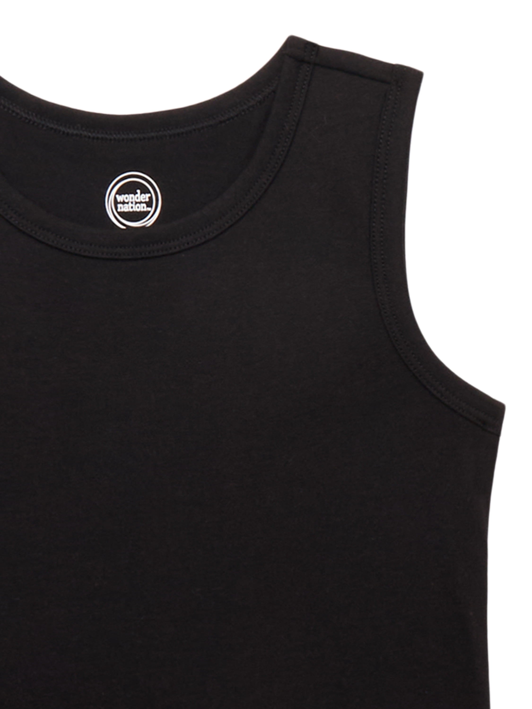 Wonder Nation Boys' Kid Tough Tank Top, 5 Pack, Sizes XS-XXL & Husky