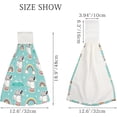 thumbnail image 3 of Hanging Towels 1 Pcs, Dish Towels Cute Head Llama on Blue Absorbent Hand Towels with Hanging Loop Washcloth for Bathroom Kitchen, 3 of 6