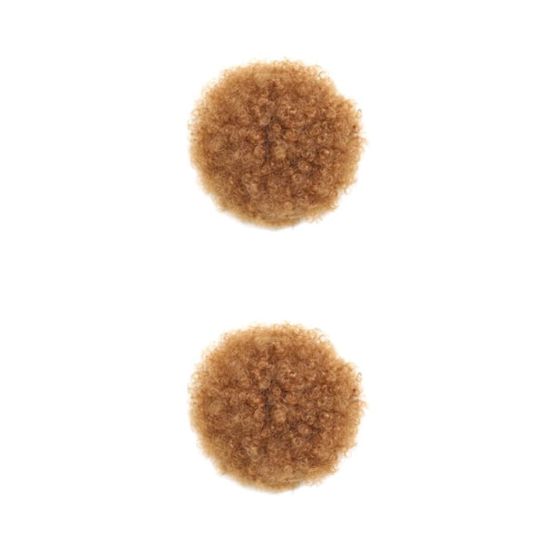 Minnieouse Moño de pelo sintético Afro, extensión rizada rizada, sombreros americanos para mujer, accesorios de peinado, peluca con cordón tipo 27 2piezas