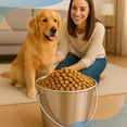 thumbnail image 2 of Cubo Redondo de Acero Inoxidable Pesado Advance Pet Products 1 Cuarto de galón, 2 of 6