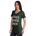 thumbnail image 4 of Inkmeso World Okayest Mom Graphic Tshirt Short Sleeve Mother Day Gift Top, 4 of 8