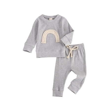 

Fullvigor Baby Girls Long Sleeve Romper Tops Leopard Print Bell Bottoms Flared Pants Outfits