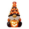 thumbnail image 1 of Halloween Dwarf Decoration with Light, Pumpkin Ceramic Tree Light-Up Figurine, Oran Dwarf with Tree LED Light, Pumpkin, 1 of 8