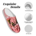 thumbnail image 5 of Fotbe Delicate Pink Carnations A Pattern Women's Fuzzy Curly Fur Memory Foam Loafer Slippers Indoor Outdoor Slippers Winter Home Shoes-44/45, 5 of 7