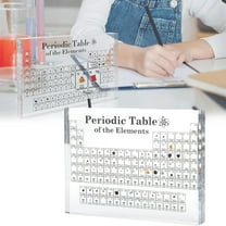 Periodic Table with Real Elements Inside, Acrylic Periodic Table Display with 83 Real Elements Samples, Craft, Teaching Tool, Gift for Students, Teacher, Science Lovers, 6*4.5*0.8 inch
