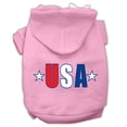 thumbnail image 1 of Usa Star Screen Print Pet Hoodies Light Pink Size Xxl (18), 1 of 1
