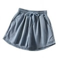thumbnail image 3 of Diufon Womens 3PCS Jogger Shorts Elastic Waist Drawstring Yoga Shorts Solid Color Shorts with Pockets, 3 of 5