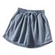 thumbnail image 5 of Puntoco Pantalones cortos deportivos para mujer, de moda, estampados, de color sólido, finos y holgados, para correr y hacer ejercicio, se pueden usar externamente, de cintura alta y pierna ancha, 5 of 5