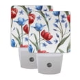 thumbnail image 7 of Blue Red Tulips Flowers Night Light 2 Pack LED Nightlight Plug into Wall Dusk to Dawn Sensor Soft White, 7 of 7