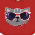 thumbnail image 4 of Inktastic 4th of July Girl Patriotic Cat Boys or Girls Baby Bib, 4 of 4