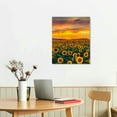 thumbnail image 3 of Nawypu Lady Canvas Wall Art  Sunflower Full Bloom at Sunset Poster Modern Canvas Wall Decor Nature Enthusiasts Home Canvas Wall Decoration for Restaurant Store Farm Wall Decor Framed to Hang, 3 of 5