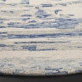 thumbnail image 3 of SAFAVIEH Metro Teague Abstract Area Rug, Ivory/Blue, 6' x 6' Round, 3 of 10