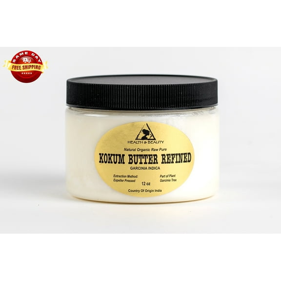 KOKUM BUTTER REFINED ORGANIC NATURAL RAW PRIME FRESH 100% PURE 36 OZ