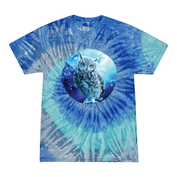 Wild Bobby, Cute Nocturnal Snow Owl Winter Animal Lover Tie-Dye T-Shirt
