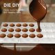 thumbnail image 4 of Molde de policarbonato para barra de chocolate con forma de semiesfera de 24 agujeros, molde para hacer barras de chocolate en forma de media bola, molde para hornear transparente, transparente, 4 of 5