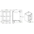 thumbnail image 3 of Design House 539585 Ventura Unassembled 2-Door Vanity without Top, 24", Espresso, 3 of 15